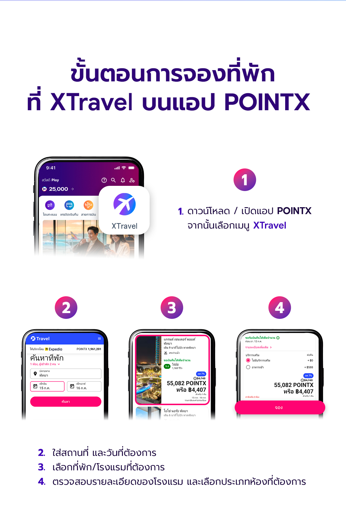 เปลี่ยนคะแนนให้เป็นทริปในฝัน ที่ XTravel